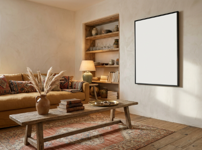 Bohemian eclectic living room, modern Me