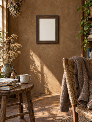 Rustic Botanical Loam Room template