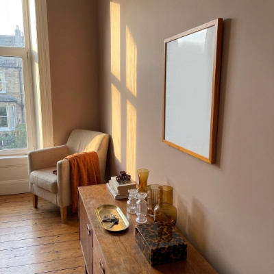 Amber Glass Sideboard Glow (side angle)