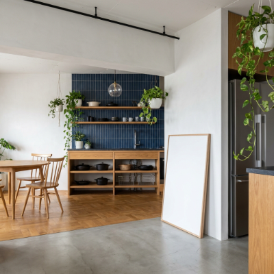 Open-plan kitchen-dining space, Japanese