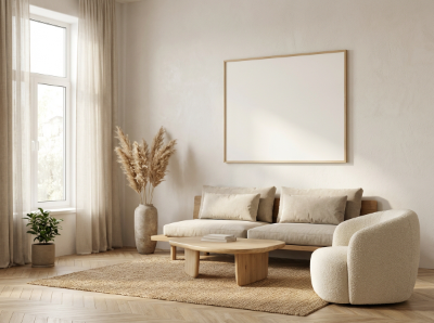 Minimalist Japandi living room